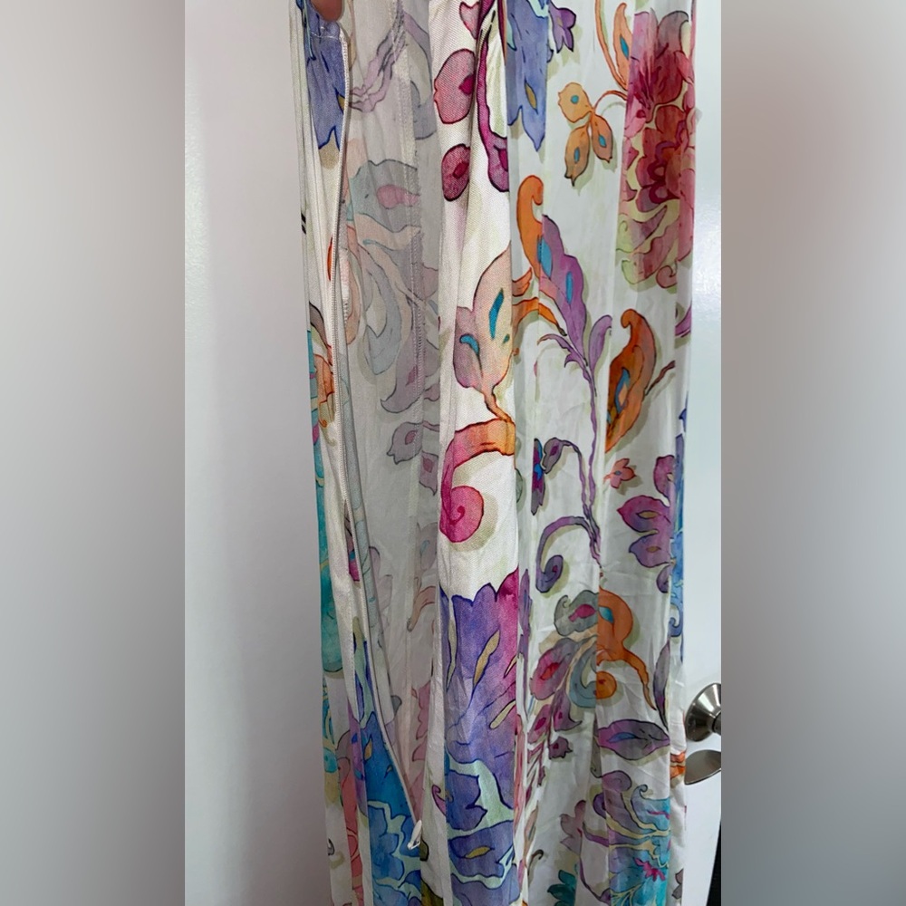 Soft Surroundings Flourish Watercolor Floral Maxi Dress Size L Large - Picture 14 of 16